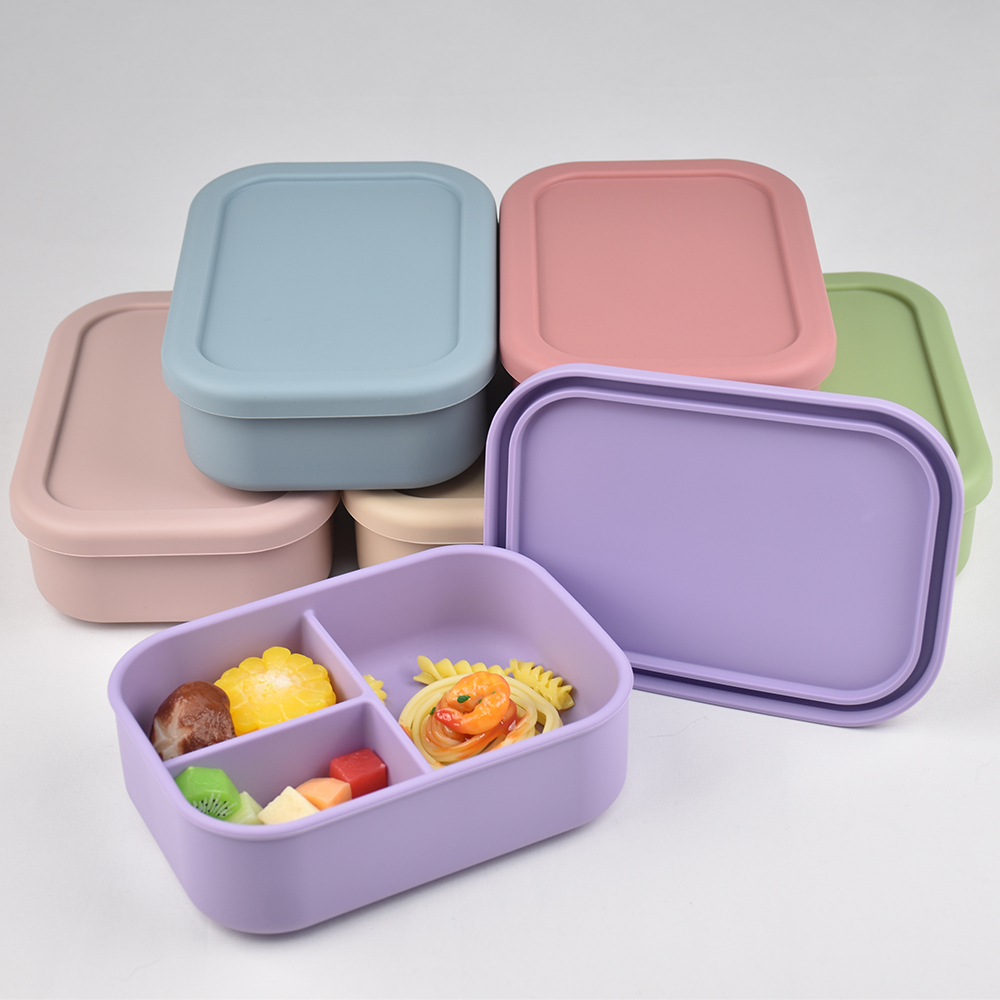 Baby Food Category - Пищевой силиконовый ланч-бокс Bento с 3