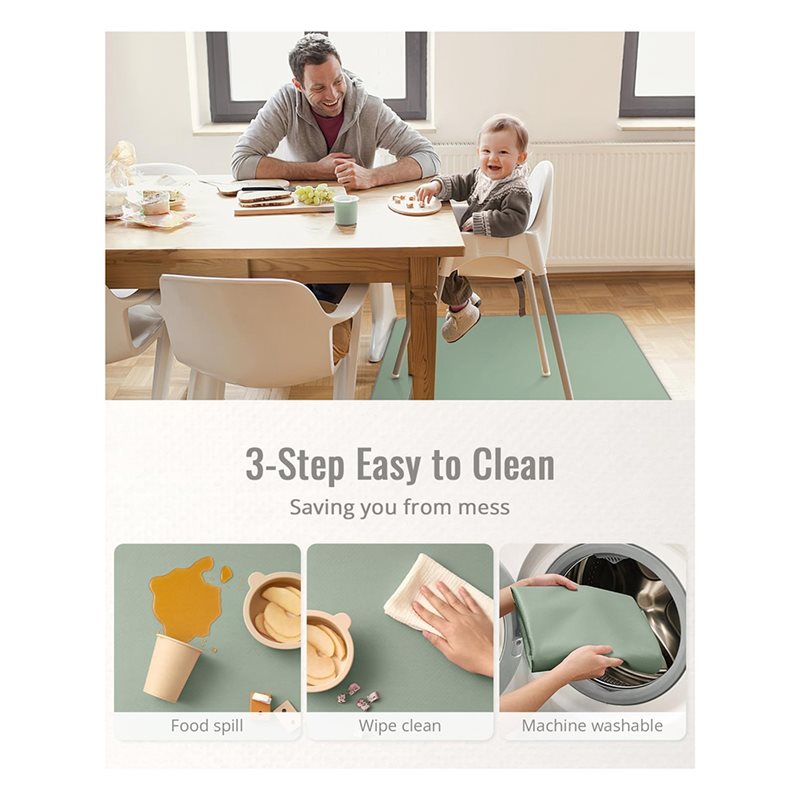 Highchair Splash Mat - Водонепроницаемый моющийся коврик для защиты от