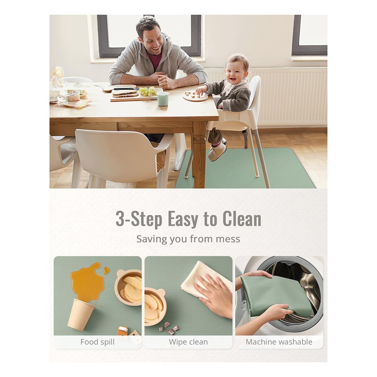 АКЦИЯ: Детский коврик для защи – обзор и цена Highchair Splash Mat